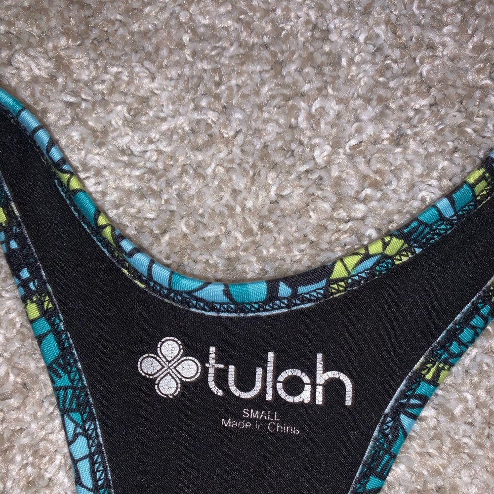 Tulah Blue & Yellow Floral tank top size S - Picture 6 of 8